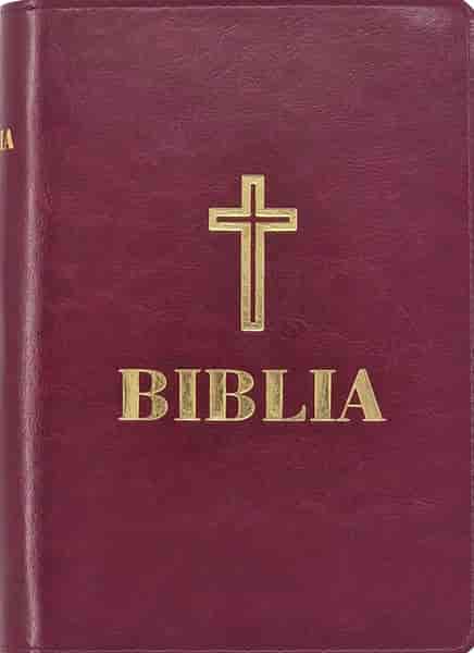 Biblia sinodala, cu fermoar - Editia Sfantului Sinod, grena, format 0,53