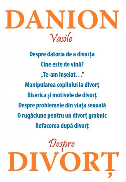 Despre divorț - Vasile Danion  (CARTE)