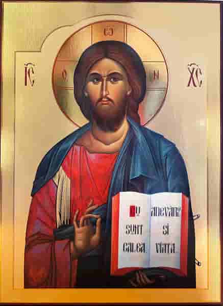 Icoana Domnul nostru Iisus Hristos, litografie, 31x41