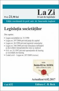 Legislatia SOCIETĂȚILOR. Cod 632. Actualizat la 6.02.2017