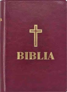Biblia sinodala, cu fermoar - Editia Sfantului Sinod, grena, format 0,53
