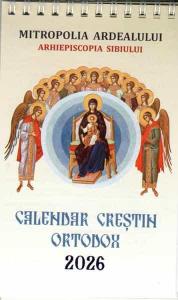 Calendar Crestin Ortodox 2026, de birou cu spirală