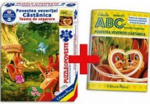 Povestea veveriței Căstănica (cutie cu Poveste terapeutică + Set Puzzle)(copii minim 4 ani)